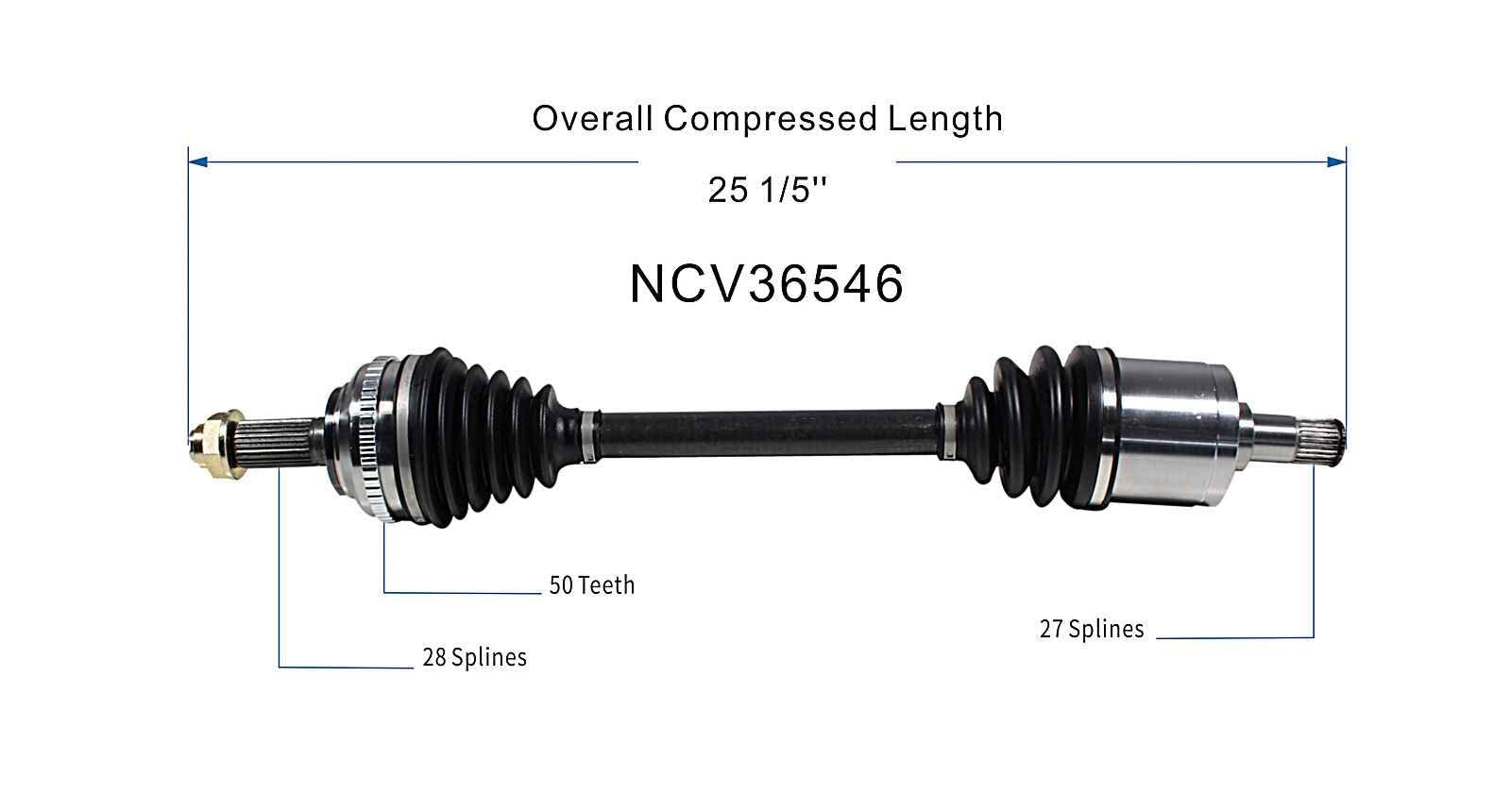 Amazon.com: GSP NCV36546 CV Axle Shaft Assembly - Right