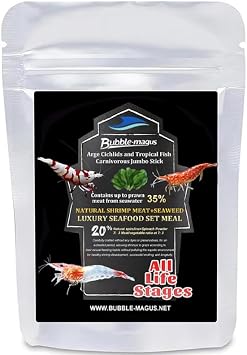 Bubble Magus Shrimp Food, All Natrual Ingredients, High Protein, Rich in Vitamins for Crystal, Caridina and Small Tropical Shrimp 5 Ounce