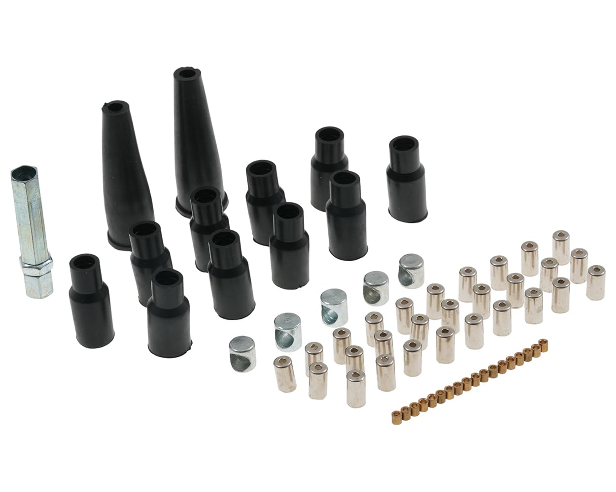 2EXTREME câble d'accélérateur Bowden 5,70 m Ø1,3 mm compatible avec scooter | Gaine extérieure 5,22 m 5/2 mm, gaine intérieure 5,24 m 3/2 mm, embouts, capuchons et douilles; pour cyclomoteur et mobylette