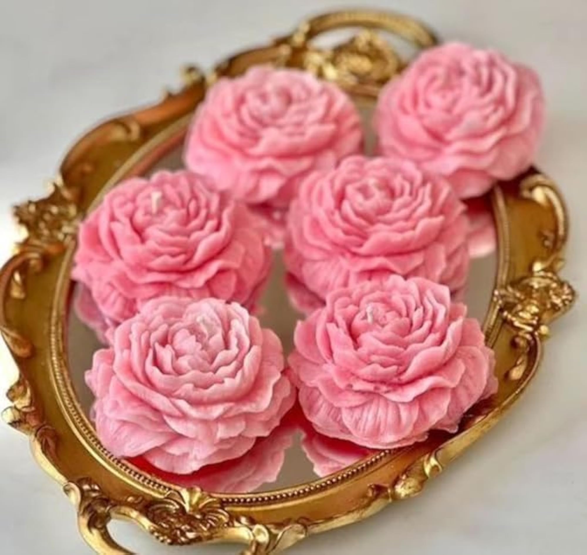 Hand Crafted Peony Flower Candle, Gift