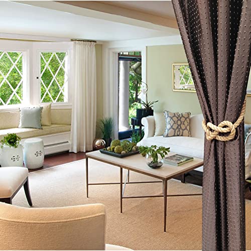 Jute Rope Curtain Tiebacks – Handmade Figure Eight Knot Tie Backs for Drapes & Window Curtains – Nautical Rope Holdbacks for Coastal, Farmhouse & Rustic Home Décor (24in/60cm, Set of 2) - Image 6