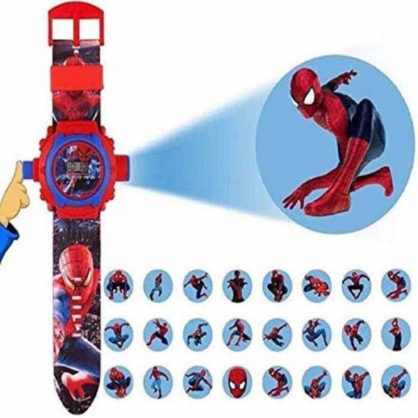 Boys & Girls Favourite Spiderman 24 Character Projector Kids Band Watch (Red) Digital Watch (B0CJ5S374B) Amazon Price History, Amazon Price Tracker