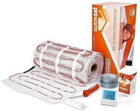 Electric underfloor Heating mat kit for Tiles 150 W/m² • KIT Complete • (1m2, Thermostat - ProDigital White)