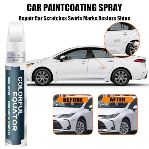 Image of 040 Super White /Ice Cap Touch Up Paint for Toyota, Car Paint Pen Scratch Repair Two-In-One Touch Up Paint, Premium Car Scratch Remover for Deep Scratches