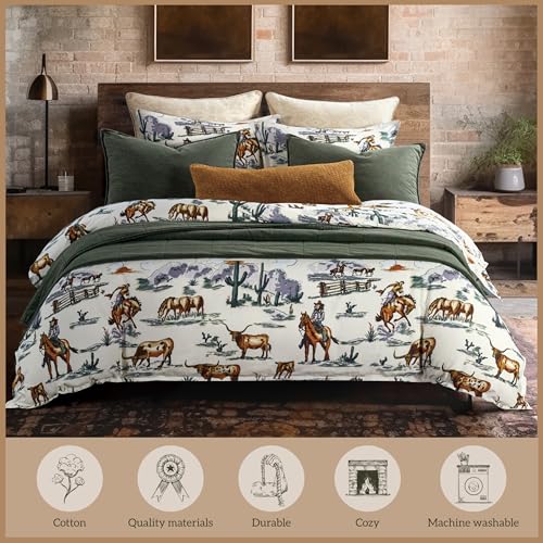 Image of Paseo Road Ranch Life 3 Piece King Duffle Bag Reversible Comforter Set