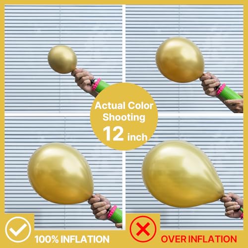 Image of PartyWoo Metallic Gold Balloons 50pcs 5 Inch Chrome Gold Latex Balloons for Birthday Graduation Baby Shower Anniversary Wedding Bachelorette Christmas New Year Tea Party Decorations Gold-G129