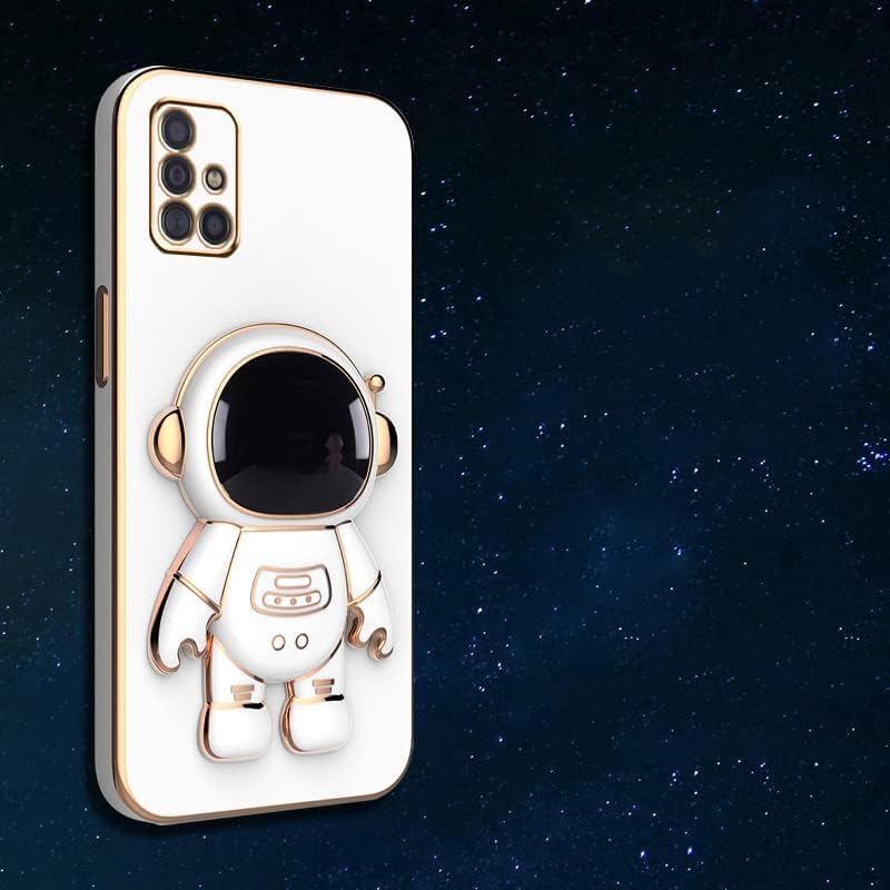 Image of for Samsung Galaxy M51 Case Cute 3D Astronaut Stand Design Camera Protection Shockproof Soft Back Cover (for Samsung Galaxy M51, White)