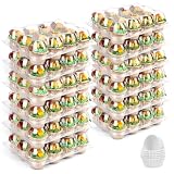 LotFancy (12 Count x 12 Sets) Cupcake Containers with 144 Liners, Thick Plastic Cupcake Boxes Holders, BPA...