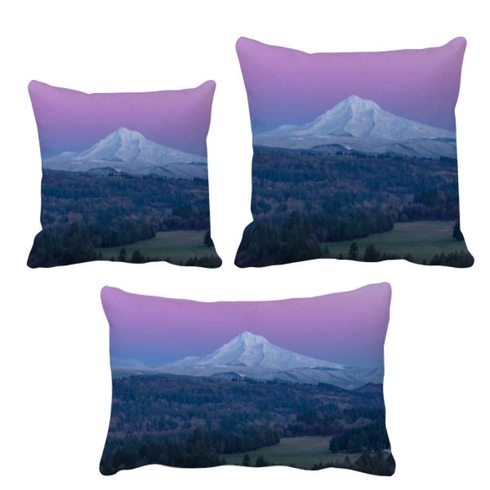 Housse de coussin montagne violette pour raviver un salon triste et terne