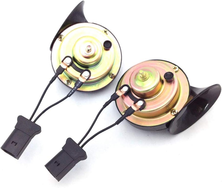 FARBIN 12V 150db Air Horn kit, Super Loud 18 Inches Chrome Zinc Single Trumpet Truck Air Horn with Compressor and Wire harness for Audi, Great wall, Volkswagen, Skoda, Porsche, (12V, Single air horn)