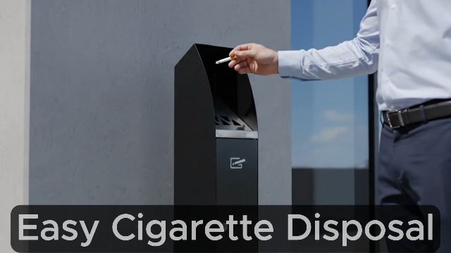 Houseables Cigarette Butt Disposal Outdoor, Cigarette Disposal Outdoor,  Standing Ashtray, Butt Can for Outside, Commercial Smoking Receptacles,  Smokers Outpost, Outside Ashtrays, Container Lock, 36”H: Amazon.com:  Industrial & Scientific