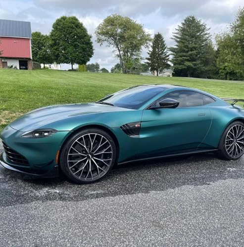 Image of WALLMATE Chameleon Green to Blue Vinyl Wrap, Satin Metallic Bike Wrap with Air-Release Tech, Color Change DIY Paint Wrapping, Car Sticker Roll for Exterior and Interior (Chamileon Green, 20X84 in)