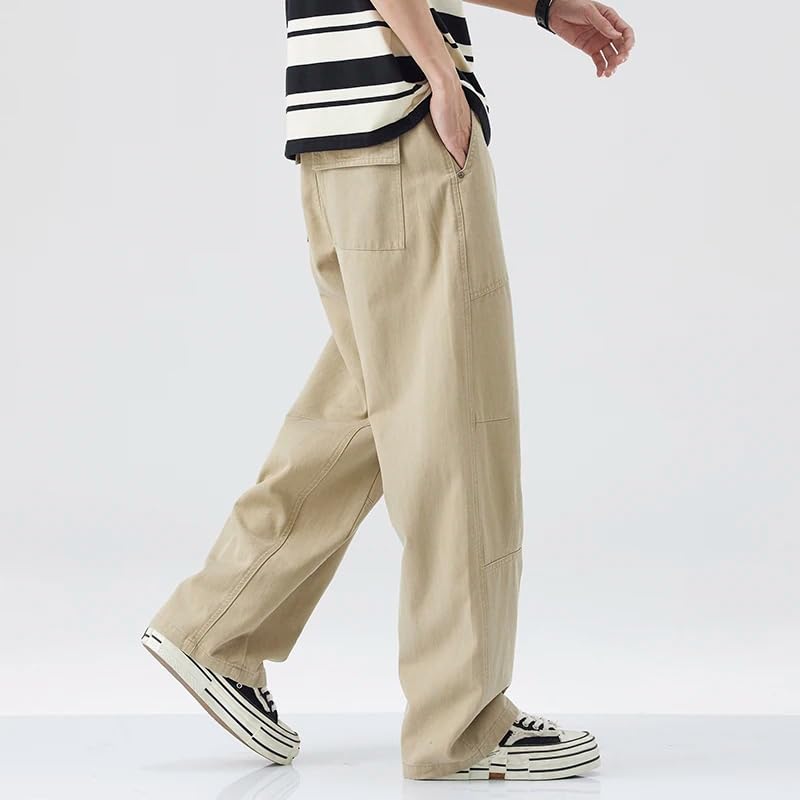 Men's Summer Pants Thin Straight Stretch Casual Trousers4
