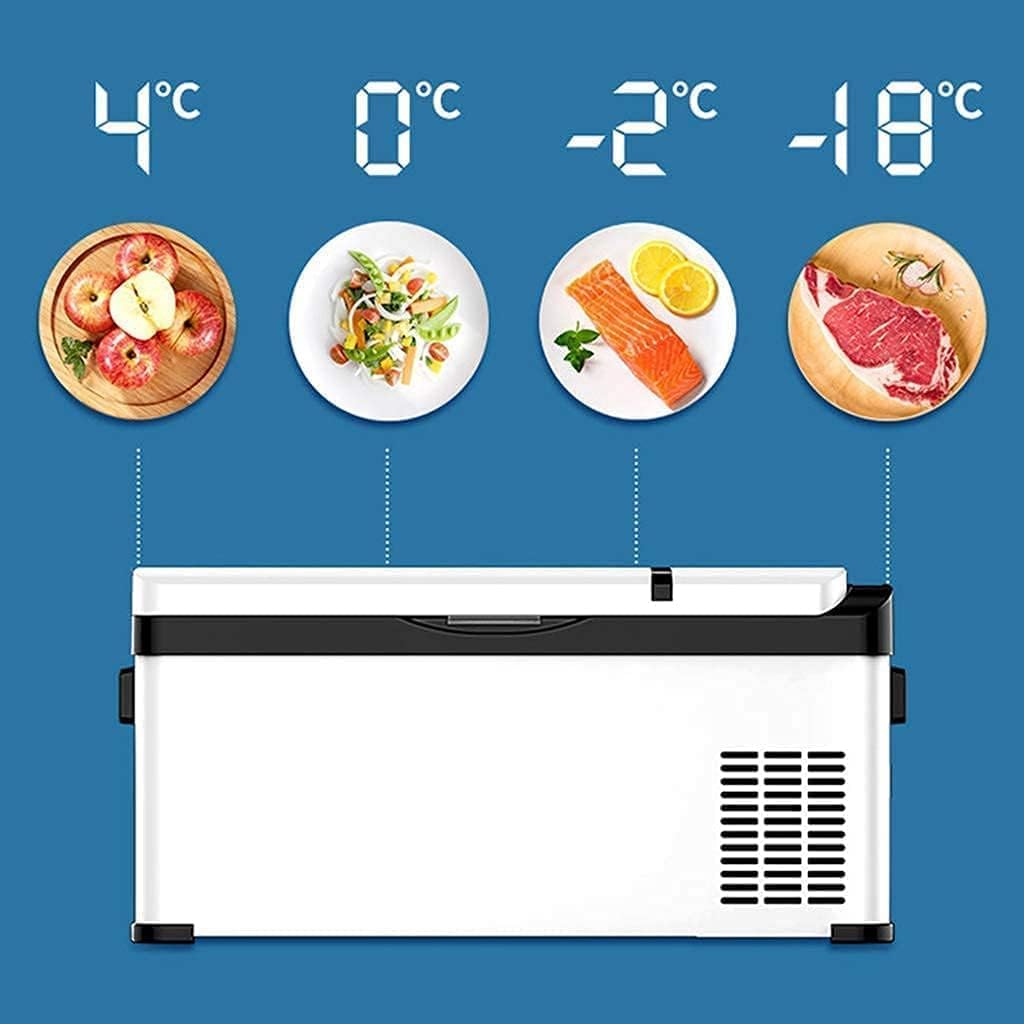 Piccolo Frigorifero Frigo for Auto 12/24 V Frigo da Campeggio Portatile for Auto da 30 Litri Frigo Elettrico for Camion, roulotte, Barca, Picnic