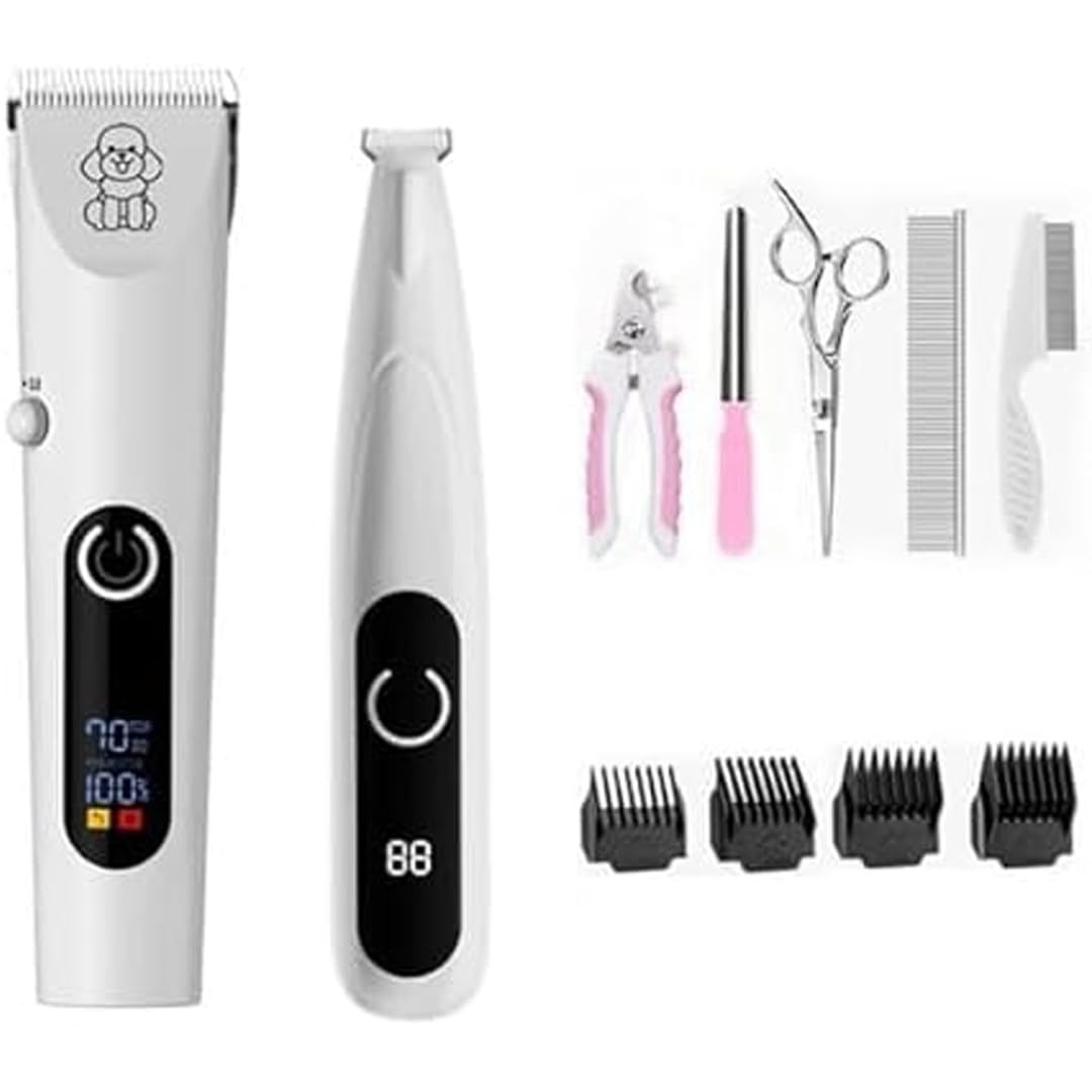 Moravon Dog Clipper - Low Noise Dog and Cat Paw Trimmer for Small Pet Grooming Around Paws, Eyes, Ears & Face