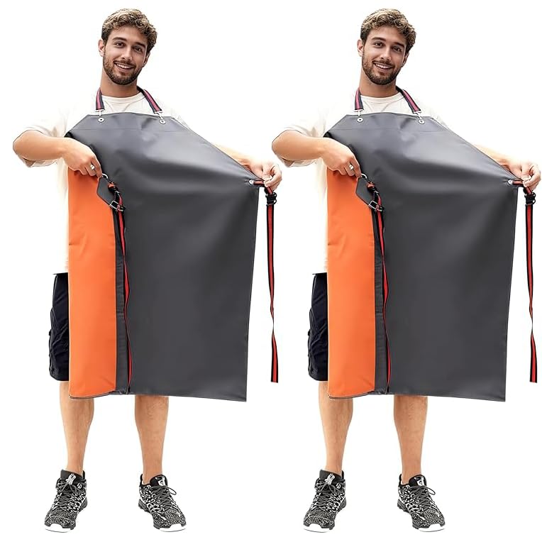 GoldPig Heavy Duty Rubber Apron, Waterproof Chemical Resistant