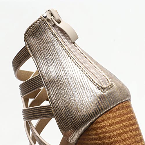 Sandals Slope Heel Sandals for Women's Retro Open Toe Vacation and Leisure Shoes Sandal(A,39)4