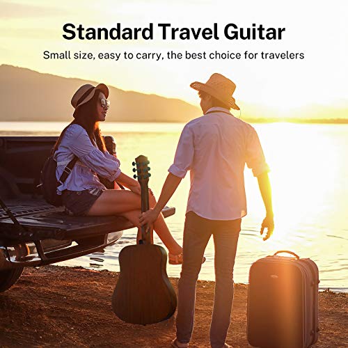 Donner 3/4 Guitare Acoustique Adulte Debutant Guitare Folk 36 Pouces Guitare Kit de Voyage avec Sac Capo Tuner(Naturel) - Les Beatles, Paul McCartney, John Lennon, RIngo Starr, George Harrison Donner 3/4 Guitare Acoustique Adulte Debutant Guitare Folk 36 Pouces Guitare Kit de Voyage avec Sac Capo Tuner(Naturel) – Image 7