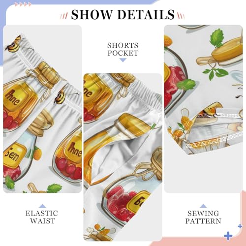 Pajama Bottoms, Pajamas Pant Honey Bees Lounge Wear Casual Cartoon Sleep Long Pants Soft Pjs Sleepwear4