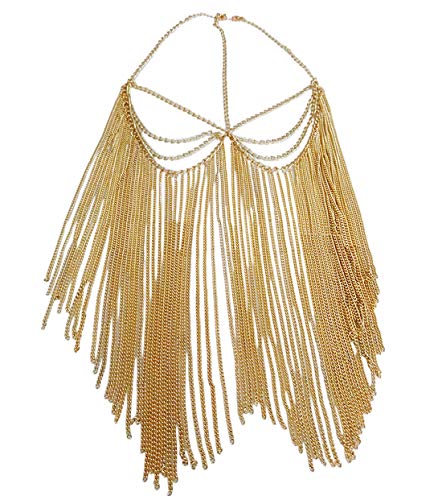 Astage Women Party Mask Headwear Masquerade Coin Veil Face Chain Gold