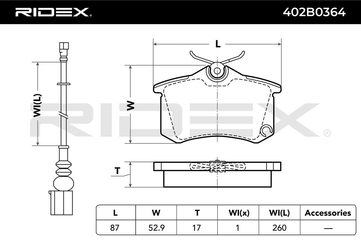 RIDEX Bremsenset Hinten Mit Scheiben & Belägen - 300mm Für VW Golf VI, Citroën DS3
