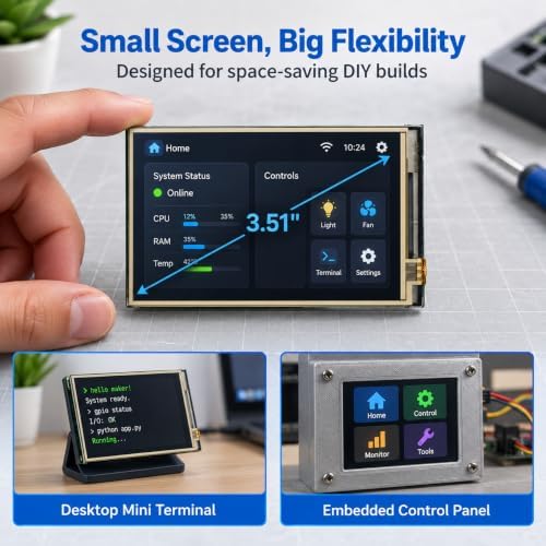 3.51 Inch Touchscreen for Raspberry Pi Zero 2W/2WH/W/Zero — 사진 2