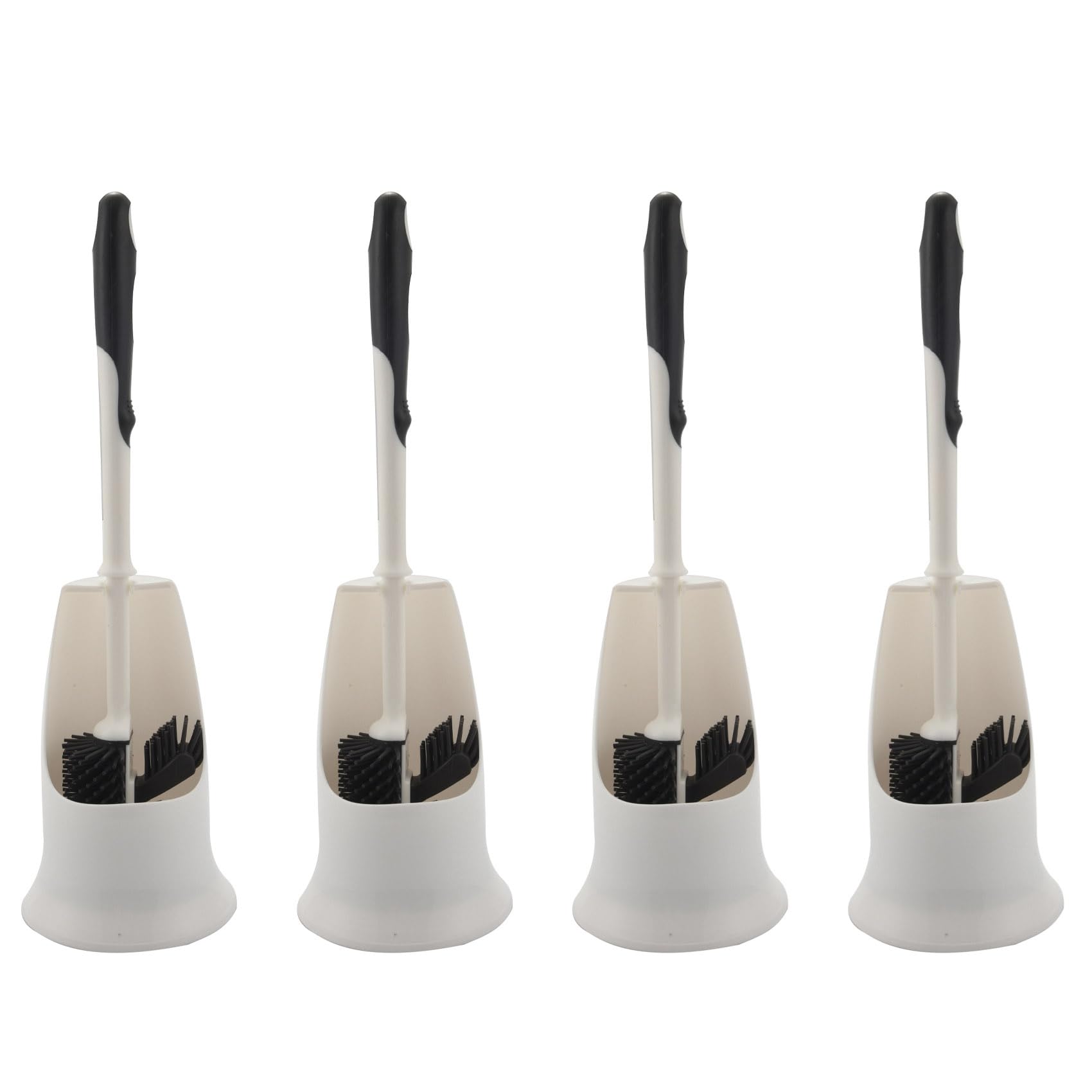 Hndhbfgrt 4X Toilet Brush and Holder,Toilet Bowl Cleaning Brush Set,Under Rim Lip Brush and Storage for Bathroom