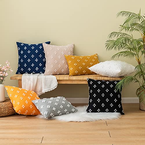 Emema Decorative Throw Pillow Covers Rhombic Jacquard Pillowcase Cushion Case Rectangle For Couch Sofa Bed Living Room Bedroom Set Of 2, 12X20 Inch, White #TOP5