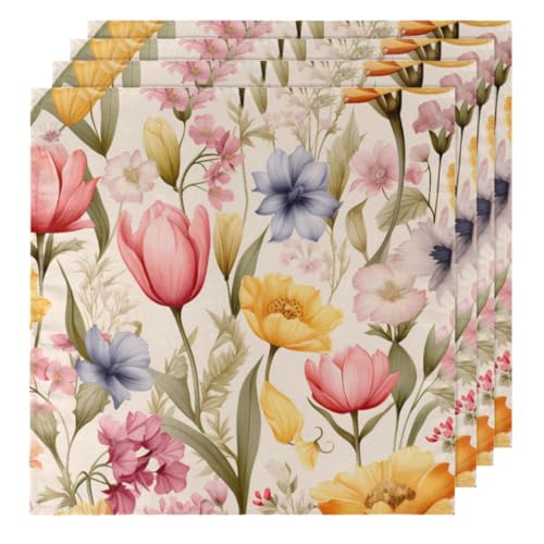 Servilletas de Tela Pack de 6, 20x20 pulg, Poliéster Multicolor miniatura 1