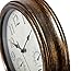 Yumt 12 Inch Wall Clock with Thermometer and Hygrometer Combo,Vintage Silent Non-Ticking Battery Operated Clock Wall Decorative- Bronze