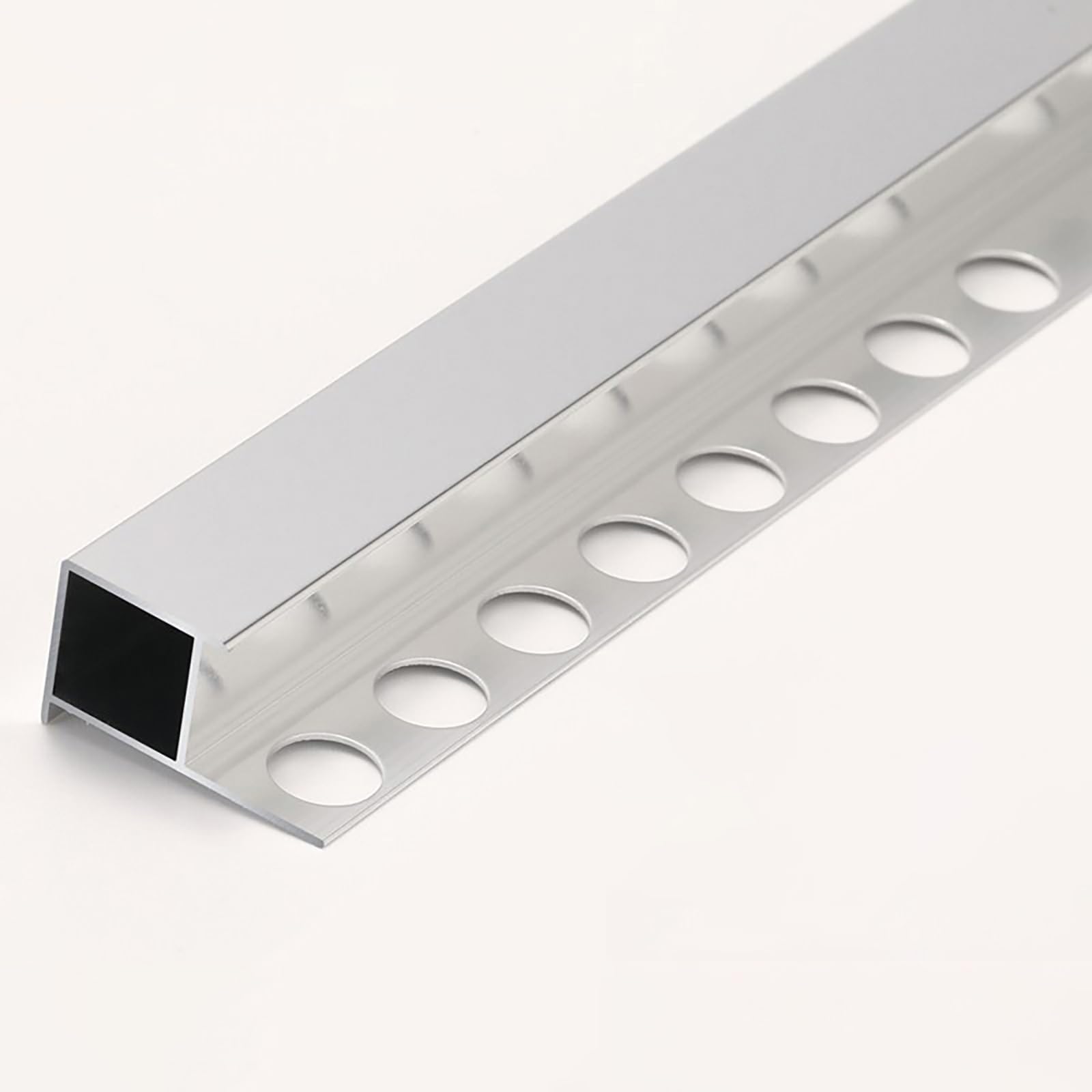 Perfiles Y Molduras para Azulejos 125 Cm* 2 Piezas Perfil Terminal De Aluminio Anodizado Resistente Al Desgaste para Pisos De Baño Cocina Y Sala De Estar Fácil De Instalar(Silver,Width:12mm)