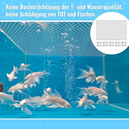 F Fityle Aquarium Siebnetz, Anti Sprungnetz Aquarium, Transparente Aquarium Deckel Ersatz, Aquarium Screen Net, Aquarium Bildschirm Top Abdeckung, Anti Jumping Mesh für Aquarium Unten Box, 80x106cm