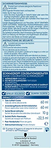 Foto von Schwarzkopf Blonde Aufheller L100 Eisblond (175 ml), Haarfärbemittel für Öl-aktiviertes Haare Aufhellen mit HaptIQ System, für bis zu 7 Stufen ohne Gelbstich