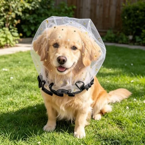 4 Pcs Adjustable Dog Mesh Head Cover, Face Net for Small Dogs (4 Colors) - 4
