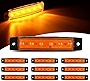 Nilight TL-14 10PCS 3.8” 6 Amber Indicator Rear Side Truck Trailer RV Cab Boat Bus Lorry LED Marker Clearance Light, 2 Years Warranty