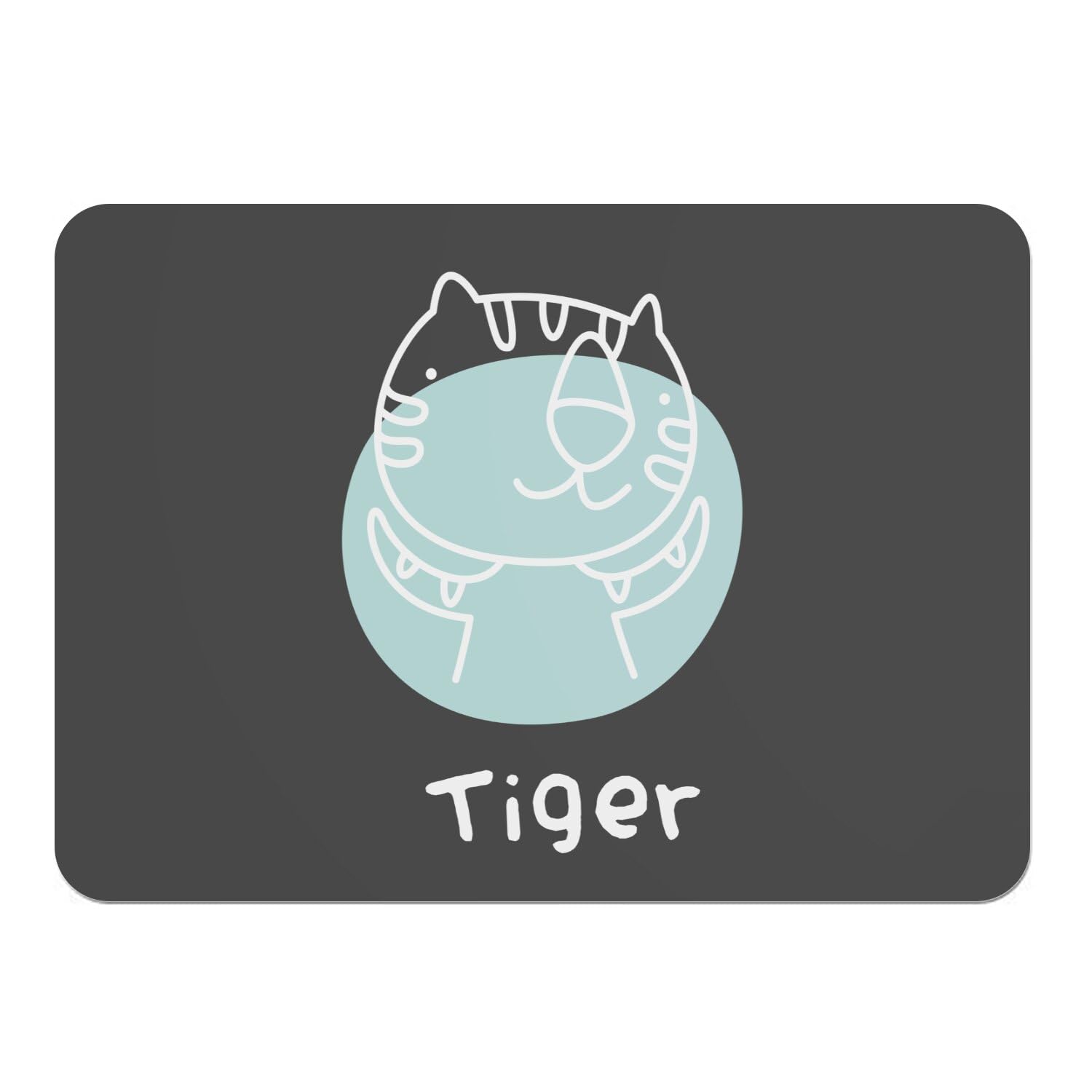 Sets de table tigre noir en liège grand format x4 pour salle à manger