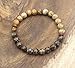 Kartini Studio Natural Stone Bracelet, Grizzly Bear Bracelet, Jewelry for Man