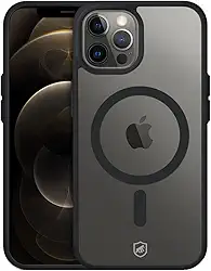 Gshield Capa Case Capinha Preta Compatível com MagSafe para iPhone 12/12 Pro