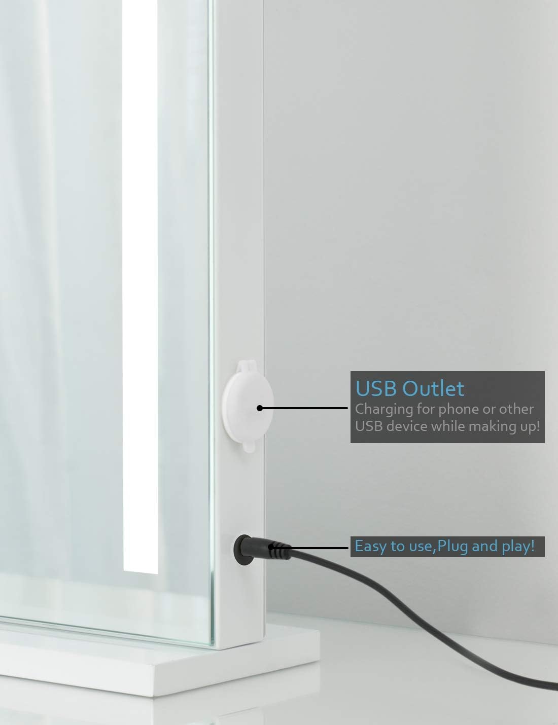 Buy iCREAT Vanity Mirror with Light, Hollywood Makeup Mirror, Wall ...