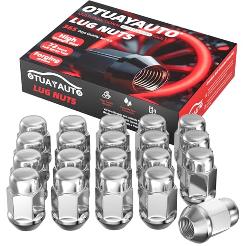 OTUAYAUTO M12x1.5 Lug Nuts - 20PCS Chrome 12mmx1.5 Closed End Bul...
