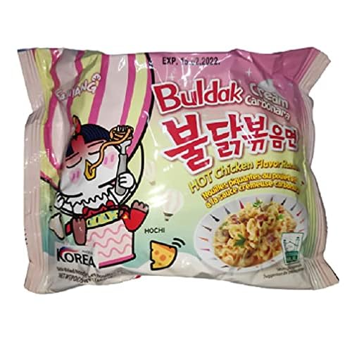 Samyang Buldak Cream Carbonara Hot Chicken Flavor Ramen, 1er Pack (1 x 140 g)