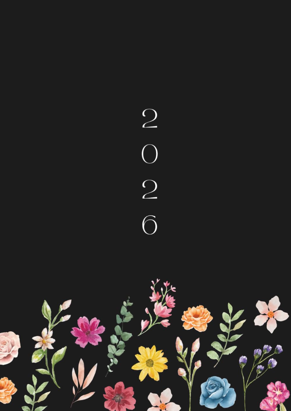 2026: A4 Kalenderbuch 1 Tag 1 Seite | Großer XXL Kalender 394 Seiten | auch Samstag und Sonntag | geeignet als Terminplaner | Tagebuch | Notizbuch | Studienplaner | Praxisplaner | Cover Schwarz