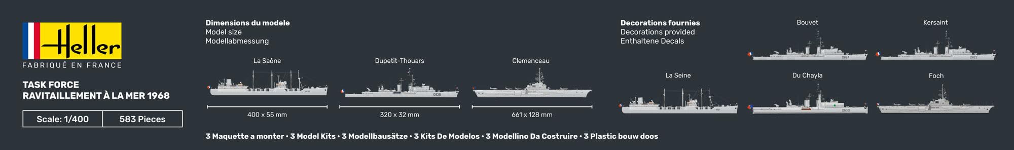 Heller - 1/400 Starter Kit Task Force Ravitaillement A La Mer 1968hel57092 | Modelo Mondo