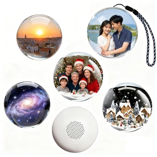 image for JTRF Memory Orb Crystal Ball Video Player, 2.7” Round Display with U