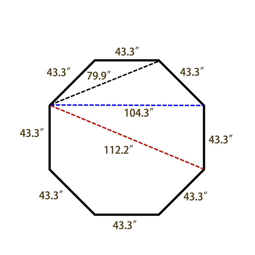 Vilemoon Footprint for Tipi Hot Tent, Ground Sheet Mat, Tent Floor, Waterproof Lightweight Pocket Camping Tarp
