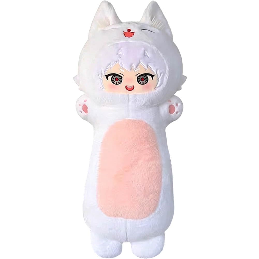 Hikaru Indo Merch - Almohada de peluche con diseño de gato grande de anime