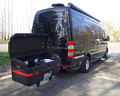 Stowaway Max Hitch Cargo Box With Swingaway Frame | Black #TOP5