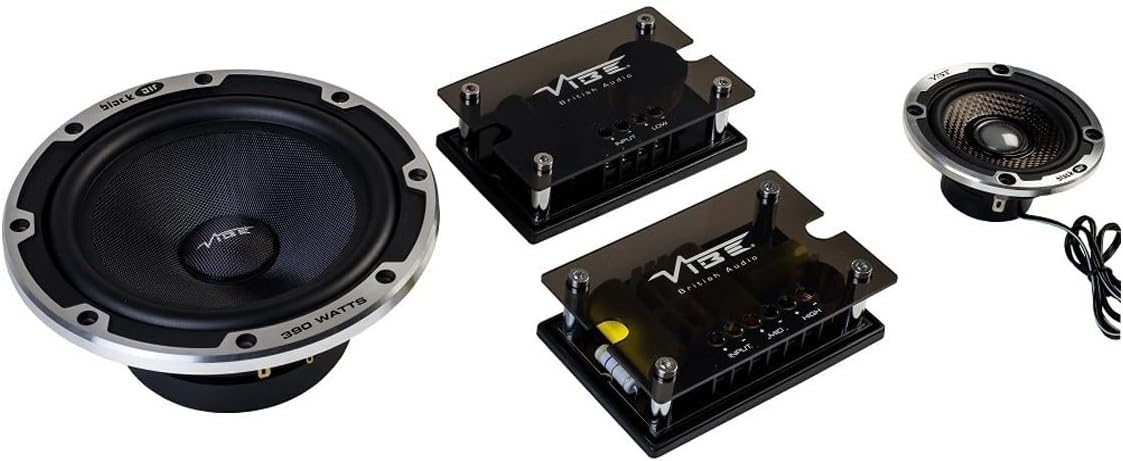VIBE Blackair 6.5" Black Edition 3 Way Component Kit