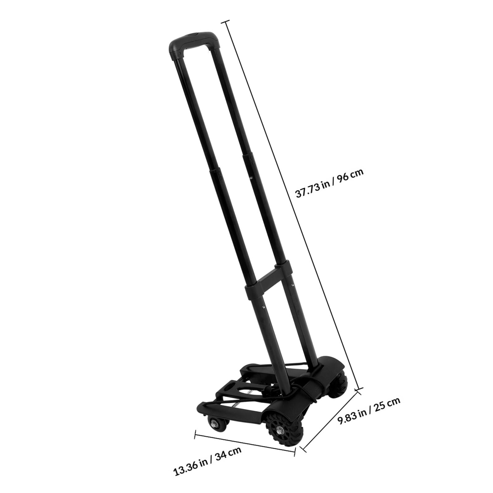 PartyKindom Carrito Plegable de Aleación de Aluminio Pequeño y Portátil Gran Capacidad de Carga para Equipaje y Compras en Viajes y Uso Diario