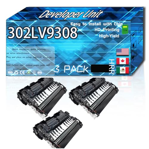 CEECN Compatible for Kyocera 302LV93082 Replacement Developer Unit Used with ECOSYS P3045dn P3050dn P3055dn P3060dn Printers, High Production Multiple Options (3 Pack Black)